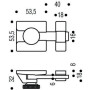 Fléau targette gâche plat 221