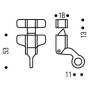 Loqueteau de chassîs articulé 575 avec gâche - ASSA ABLOY BEZAULT