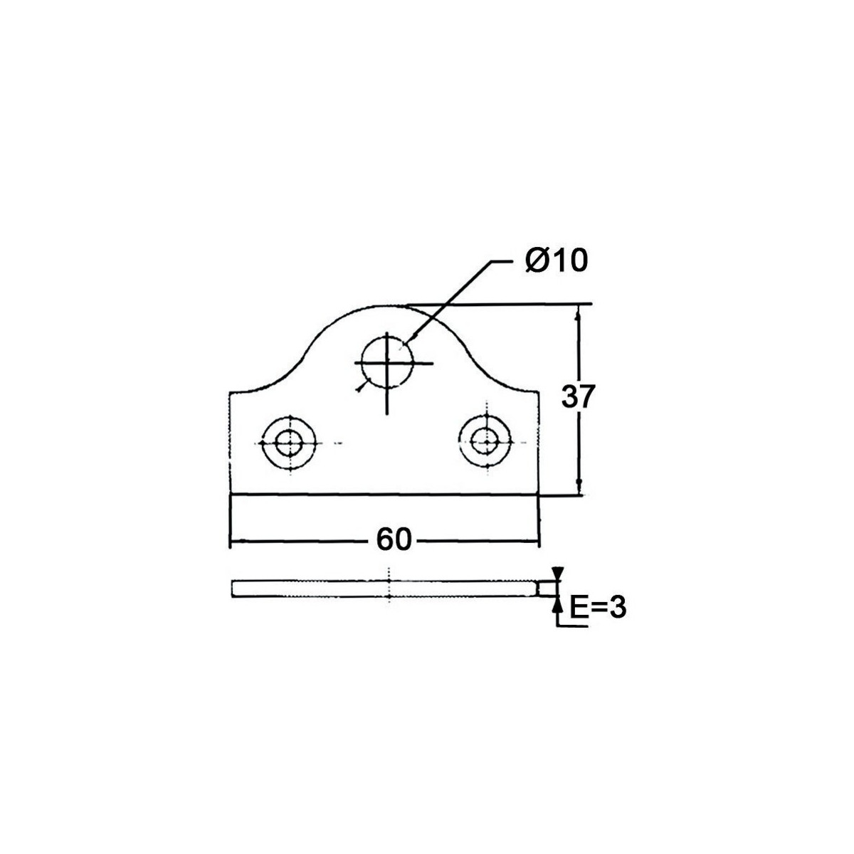 Moraillon plat porte cadenas - JARDINIER MASSARD - J529545