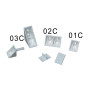 Lot de 100 Taquets et couvercles SYSTEMTAC 24 x 23 x 23 mm Blanc - PRUNIER
