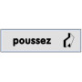 Plaquette signalétique "POUSSEZ"