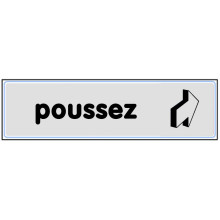 Plaquette signalétique "POUSSEZ"