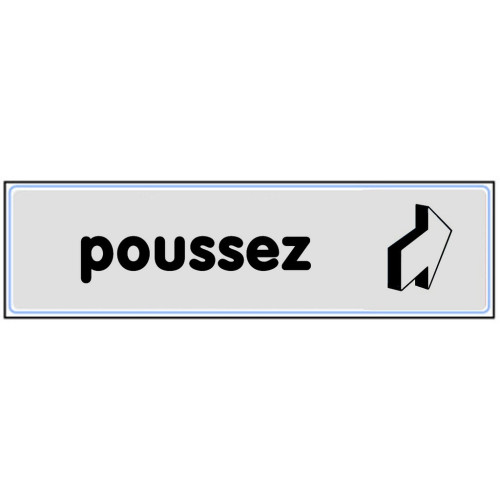 Plaquette signalétique "POUSSEZ"