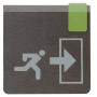 Plaquette signalétique "SORTIE DE SECOURS" 95 x 95 mm EUROPE DESIGN - NOVAP