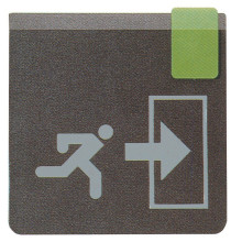 Plaquette signalétique "SORTIE DE SECOURS" 95 x 95 mm EUROPE DESIGN - NOVAP