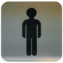 Plaque de porte toilettes inox "HOMMES" NT.PCT - NORMBAU