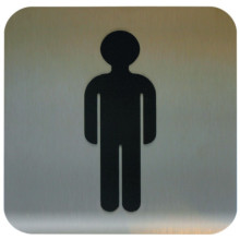 Plaque de porte toilettes inox "HOMMES" NT.PCT - NORMBAU