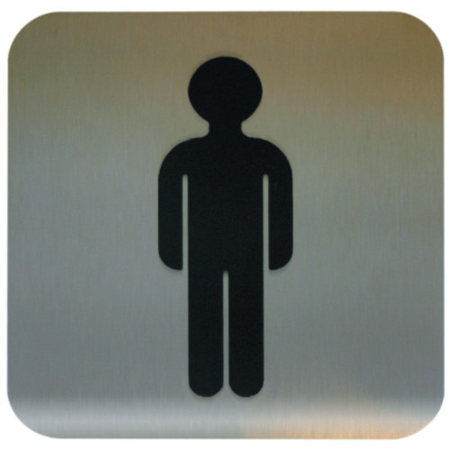 Plaque de porte toilettes inox "HOMMES" NT.PCT - NORMBAU