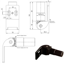 Gond avec à-coup angle 90° à automatisme oléodynamique - OLMI