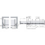 Coulisse à galets à sortie partielle FR 402pour 25kg avec Stop Control - HETTICH
