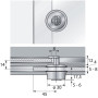 Serrure à cylindre de porte coulissante en verre type 326 avec rotation/pression prestige 2000 - HETTICH