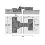 Charnièreporte de meuble frigo - HETTICH