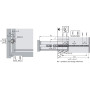 Coulisse à billes sortie partielle KA 1730 pour montage en rainure 
