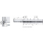 Coulisse sortie totale KA 4532 AM avec Silent system pour un montage couvrant - HETTICH