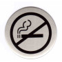 Plaque signalétique ronde inox "NON FUMEUR" - KOUPTOL