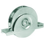 Roue pour portail coulissant monture à support intérieur 2 roulements gorge V - IBFM