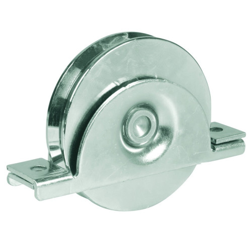 Roue pour portail coulissant monture à support intérieur 2 roulements gorge V - IBFM