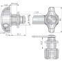 Serrure à bouton 22500-01 avec came 15929-42 - RONIS