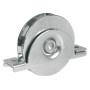 Roue pour portail coulissant avec support intérieur 1 roulement gorge ronde Ø 20 - IBFM
