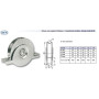 Roue pour portail coulissant monture 2 roulements avec support gorge ronde - IBFM