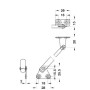 Compas pour abattant et couvercle bois - HAFELE