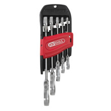 Jeu de 5 clés mixtes à cliquet à tête inclinable - KS TOOLS