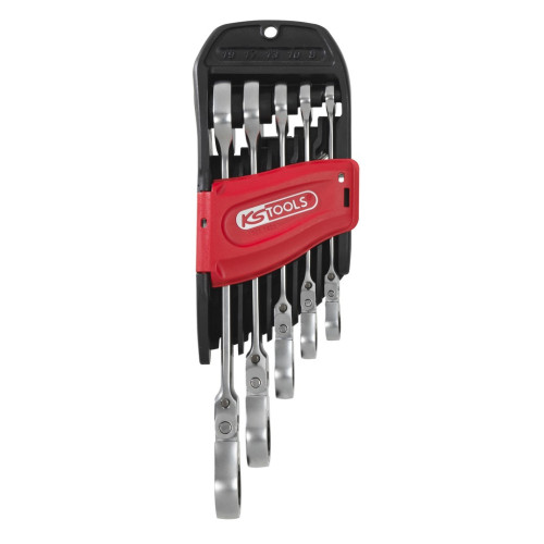 Jeu de 5 clés mixtes à cliquet à tête inclinable - KS TOOLS