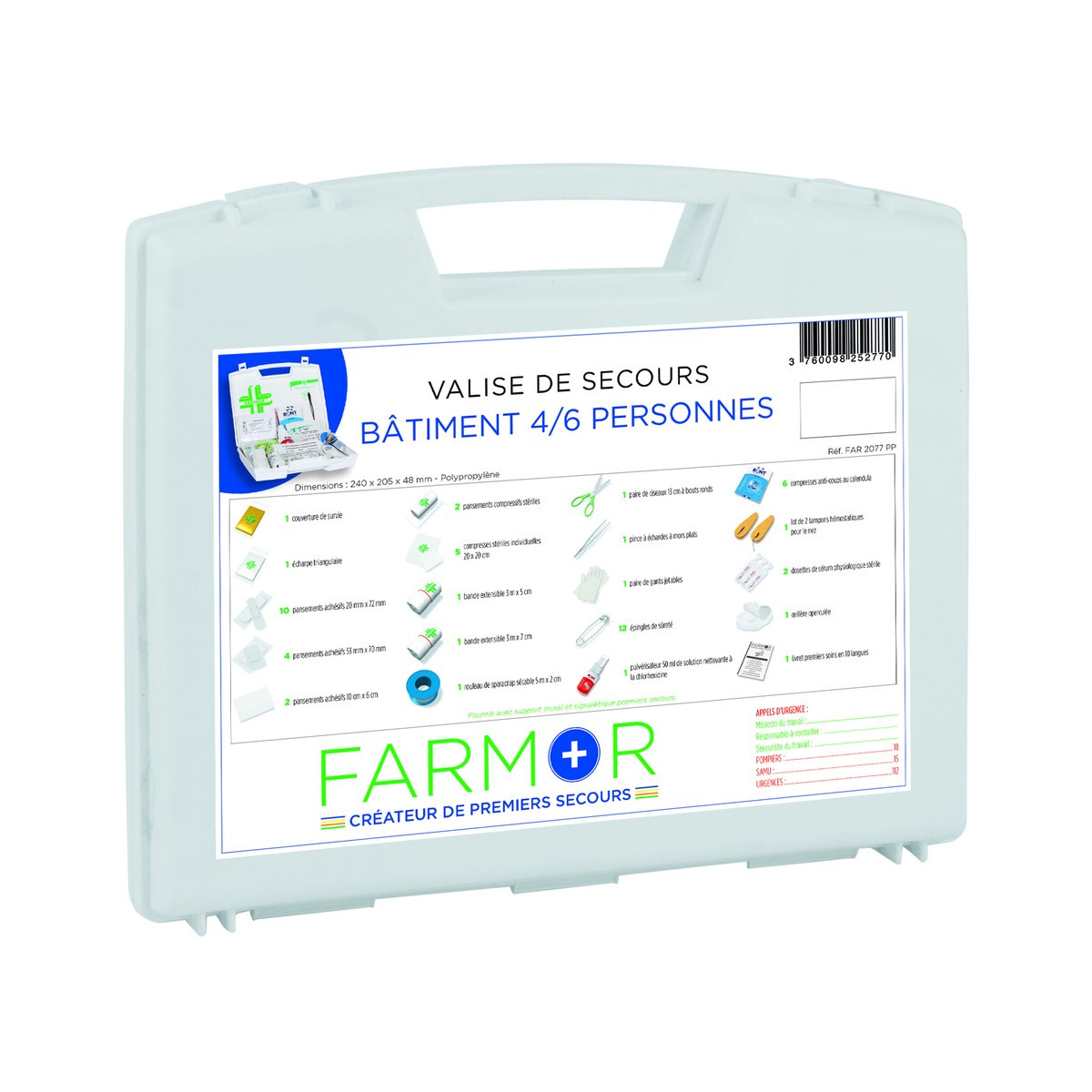 Trousse de secours multirisques 1/5 personnes - FARMOR