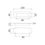 Poignée cuvette ovale inox - DESIGN MAT