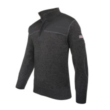 Pull de travail col montant zip noir - CONCEPT BONNEMAILLE