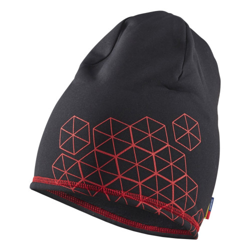 Bonnet polaire hexagone noir/rouge TU - BLAKLADER