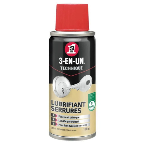 Lubrifiant pour serrures en aérosol - WD-40 3-EN-UN - 100 ML