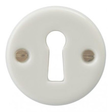 Rosace en porcelaine - Clé L - MERIGOUS - MERIGOUS