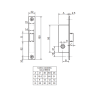  Serrure monopoint à encastrer METALUX Série 20