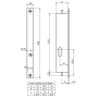 Serrure verticale 2 points à encastrer METALUX Ssérie 30