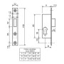 Serrure monopoint à encastrer METALUX Série 14