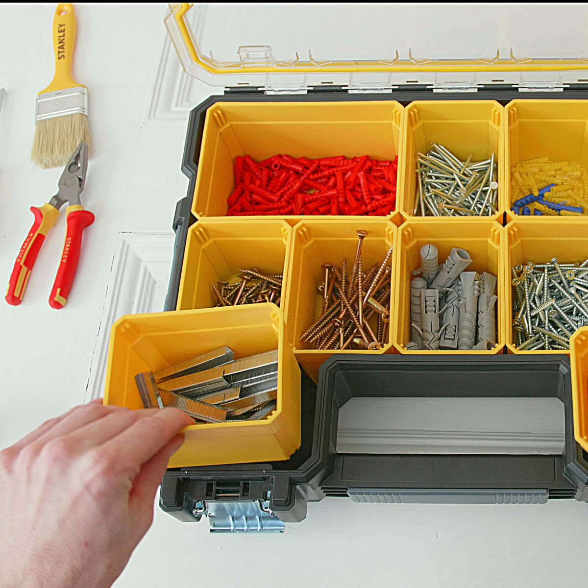 Peahefy Boîte à outils extérieure, boîte de rangement d'outils