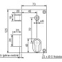 Serrure pour grille et portail en applique verticale VACHETTE