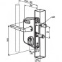 Serrure de portail en applique LCKX 40 - LOCINOX