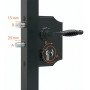Serrure pour tube de 40 à 60 mm LAKQ 40 - Noir - LOCINOX