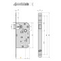 Serrure à encastrer - 7190 axe 40 NF