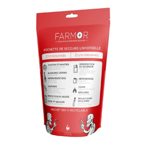 Pochette de secours 1/5 personnes - FARMOR
