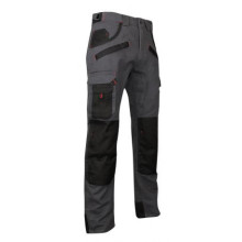 Pantalon multipoches bicolore gris/noir