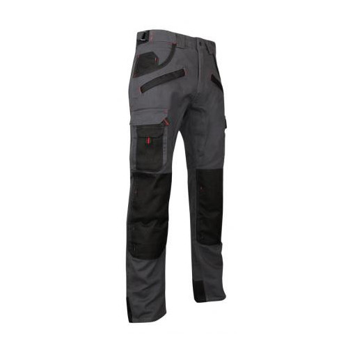 Pantalon multipoches bicolore gris/noir