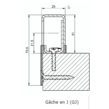 Gâche en J pour serrure Protective