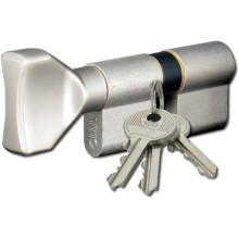 Cylindre à bouton 5G CITY sur numéro KCF001921 nickelé - ISEO