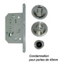 Kit condamnation (sans voyant) inox pour porte coulissante