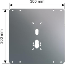 Plaque de protection acier 30x30 cm de serrure 4 points pour porte basculante