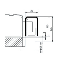 Gâche en "U" en 2 parties pour serrure EXCLUSIVE - ASSA ABLOY VACHETTE