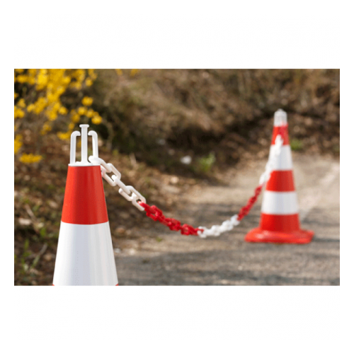 Chaîne signalétique rouge/blanc 25 M - NOVAP